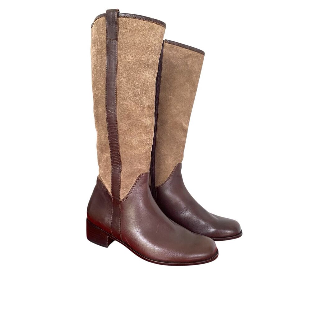 Rossi & Caruso Argentina Suede/ Leather Brown Boots Sz 8